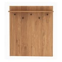 Nástěnný věšák z dubového dřeva v přírodní barvě s poličkou Abies – The Beds