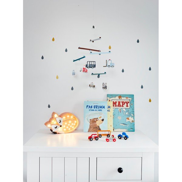 Oranžová stolní lampa z borovicového dřeva Little Lights Fox Wild, délka 31 cm-image-4