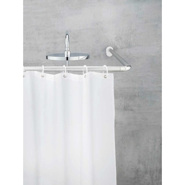 Univerzální rohová tyč na sprchový závěs Wenko Shower Curtain Rod-image-1