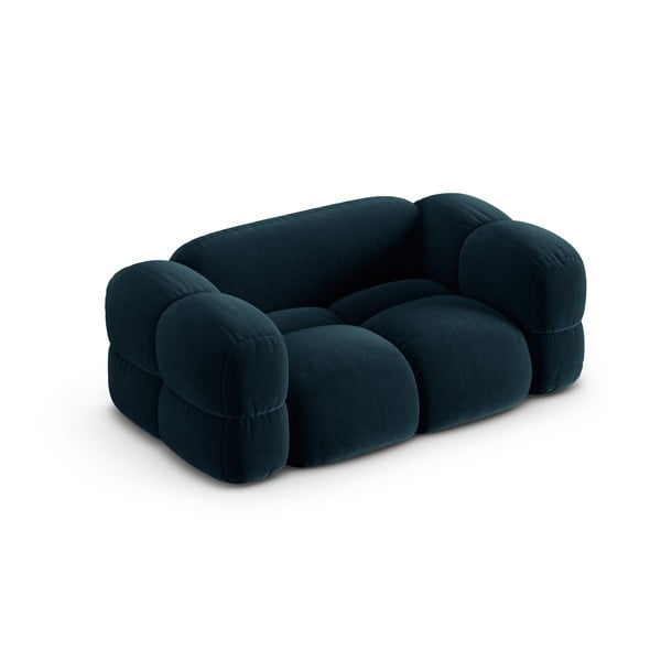 Tmavě modrá sametová pohovka 180 cm Loretto – Cosmopolitan Design-image-3