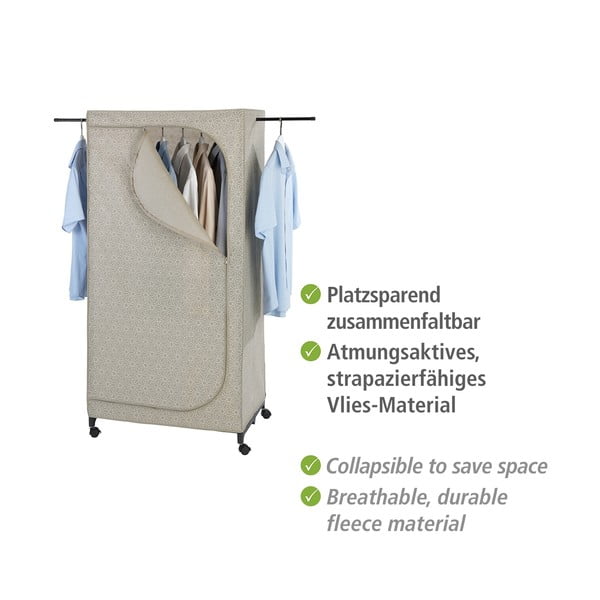 Béžová látková šatní skříň 75x160 cm Balance – Wenko-image-2