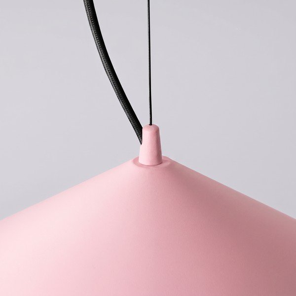 Růžové kovové LED závěsné svítidlo ø 50 cm FINT – Thoro-image-3