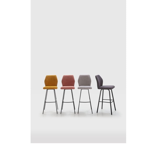 Tmavě šedé barové židle v sadě 2 ks 75 cm Pol – Marckeric-image-1