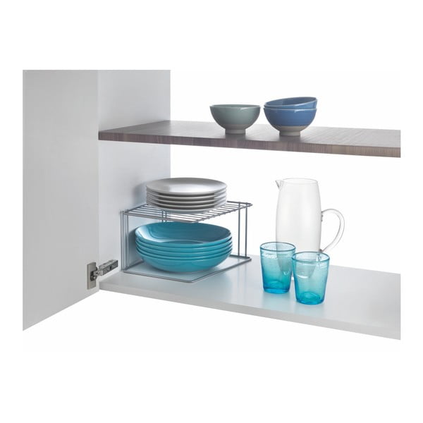 Ocelová přídavná polička ve stříbrné barvě 25x25 cm Boxe – Metaltex-image-1