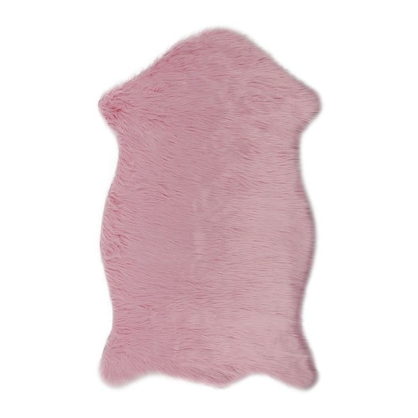 Růžový koberec z umělé kožešiny Mirabelle, 150 x 95 cm