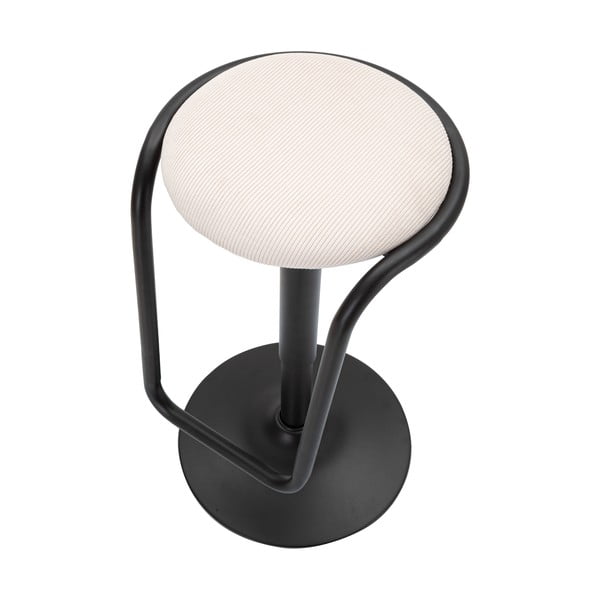 Bílá/černá čalouněná barová stolička s nastavitelnou výškou (výška sedáku 61 cm) Destiny – Mauro Ferretti-image-4