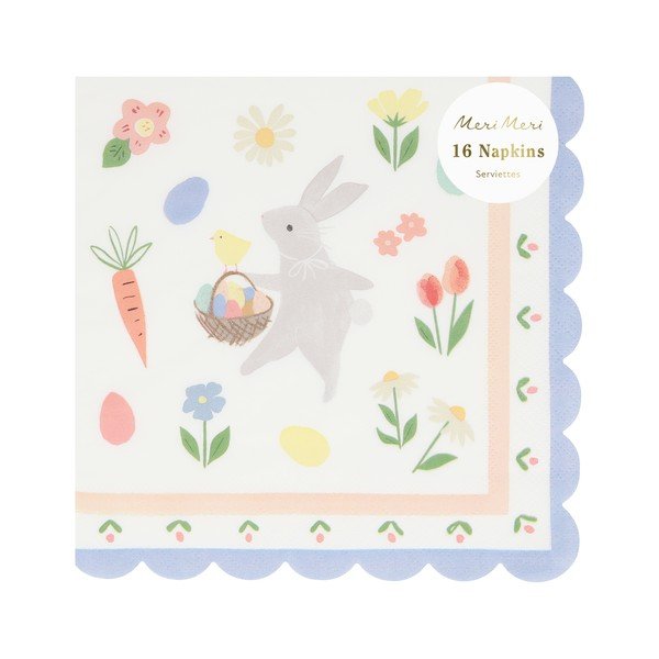 Papírové ubrousky v sadě 16 ks Easter Bunny – Meri Meri-image-2