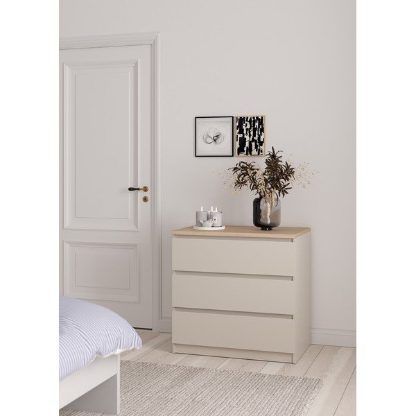 Krémová komoda 77x76x50 cm Naia – Tvilum-image-1
