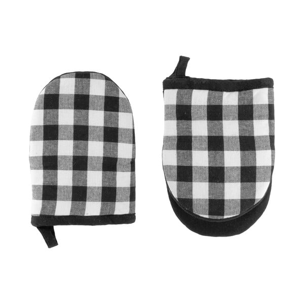 Bavlněné kuchyňské rukavice v sadě 2 ks Gingham – Tiseco Home Studio