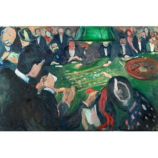 Reprodukce obrazu Edvard Munch - At the Roulette Table in Monte Carlo, 40 x 26 cm