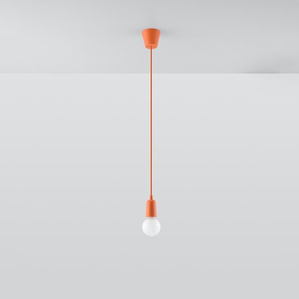 Oranžové závěsné svítidlo ø 5 cm Rene – Sollux-image-3