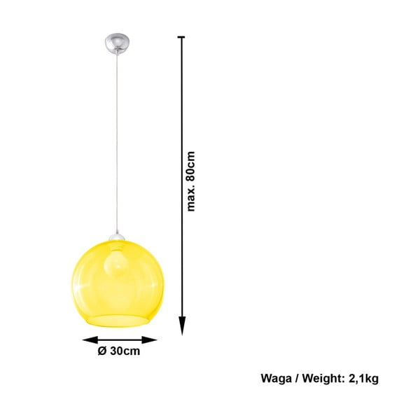 Žluté stropní svítidlo Sollux Bilbao-image-2