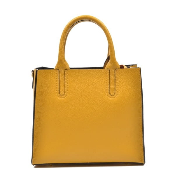 Žlutá kožená kabelka Mangotti Erica