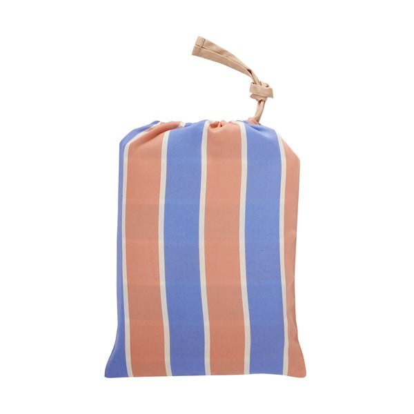 Modro-oranžové povlečení z bavlněného saténu Hübsch Hilda, 140 x 200 cm-image-2