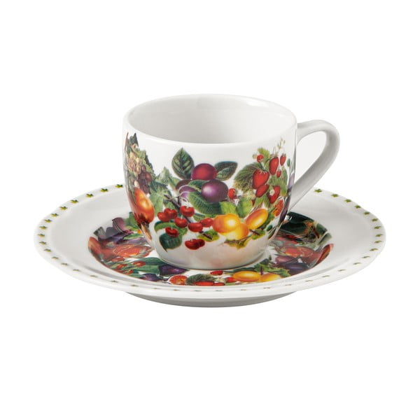 Sada 4 porcelánových šálků s podšálky Brandani Le Primizie-image-1