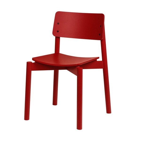 Červená stohovatelná jídelní židle Wem – noo.ma