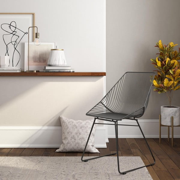 Černá kovová židle CosmoLiving by Cosmopolitan Ellis-image-1