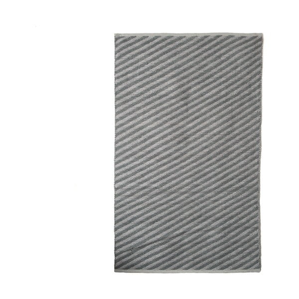 Šedý koberec TJ Serra Diagonal Dark, 120 x 180 cm