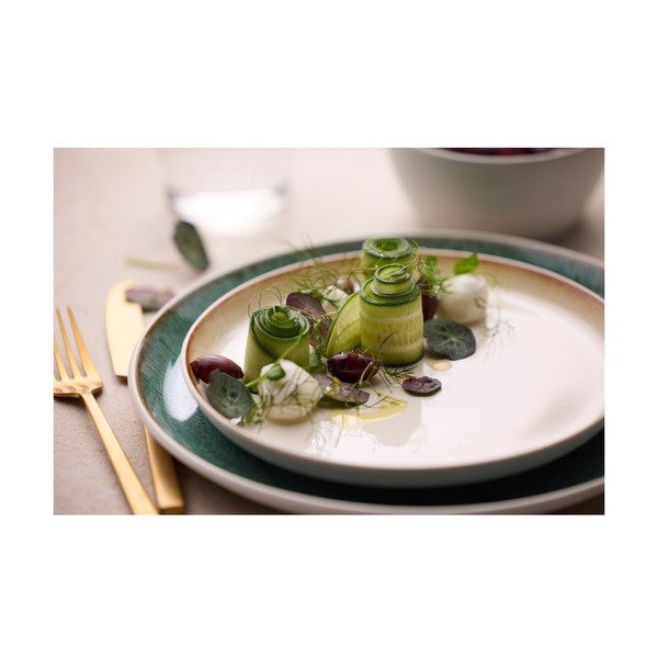 Bílý/zelený talíř z kameniny ø 27 cm Gastro White/Green – Bitz-image-3