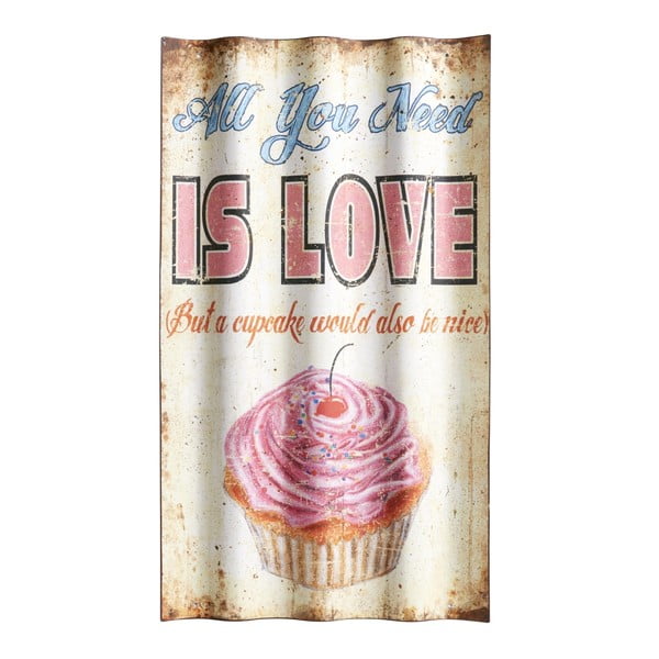 Cedule All you need is love, 66x37 cm