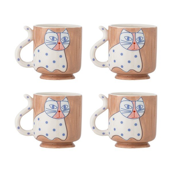 Světle hnědé hrnky v sadě 4 ks Missy – Bloomingville