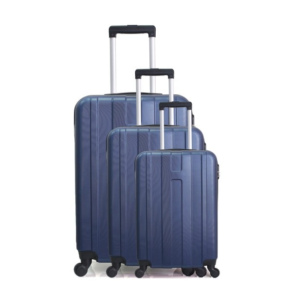 Sada 3 modrých cestovních kufrů na kolečkách Hero Atlanta