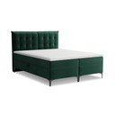 Tmavě zelená boxspring postel s úložným prostorem 180x200 cm Mikana – Makamii