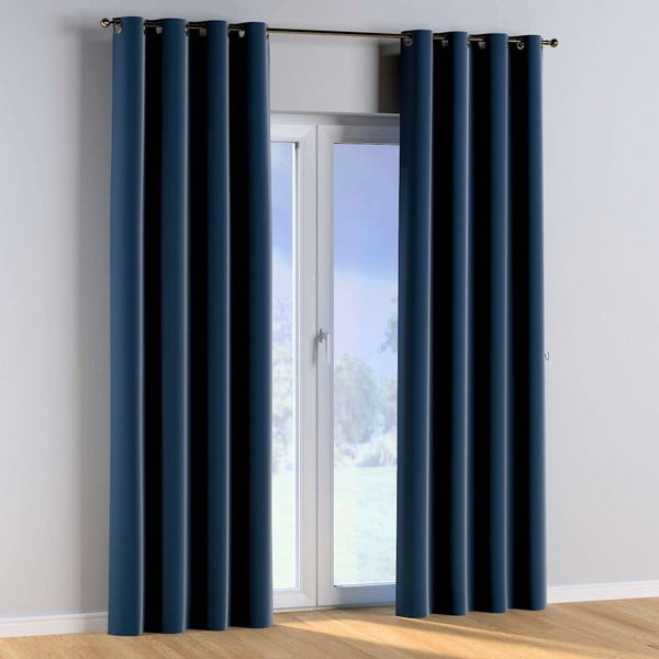 Modrý závěs 260x130 cm Posh Velvet - Yellow Tipi-image-1