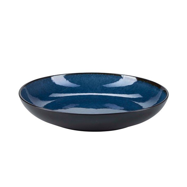 Modrý kameninový talíř Bahne & CO Birch, ø 23,5 cm