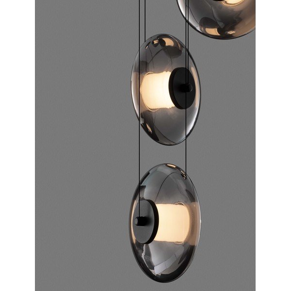 Matně černé skleněné LED stmívatelné závěsné svítidlo ø 40 cm Ballet – Nova Luce-image-2