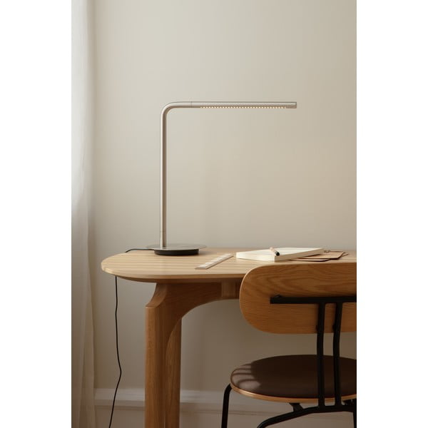 Kovová LED stmívatelná stolní lampa ve stříbrné barvě (výška 46 cm) Omni Table – UMAGE-image-2