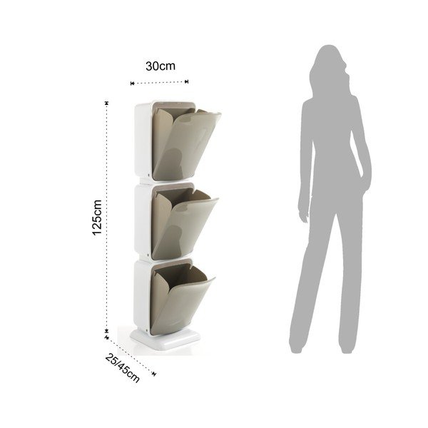 Recyklační koš s 3 přihrádkami Tomasucci Riky, výška 125 cm-image-2