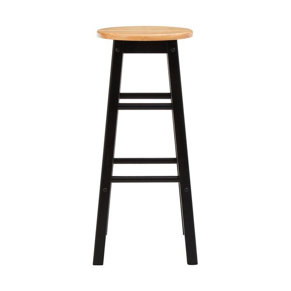 Černá/v přírodní barvě barová stolička z kaučukového dřeva (výška sedáku 74 cm) Chester – Premier Housewares-image-2