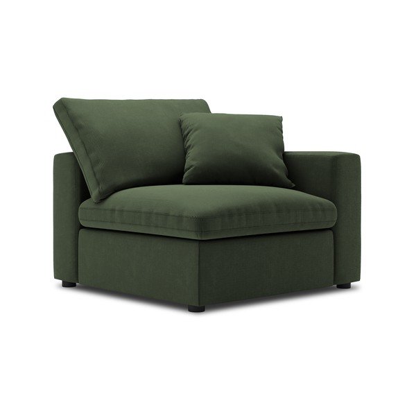 Tmavě zelená rohová část modulární manšestrové pohovky Windsor & Co Sofas Galaxy, pravý roh-image-2