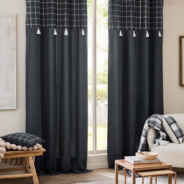 Antracitový závěs s příměsí bavlny 140x240 cm Everest – douceur d'intérieur-image-3