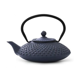 Modrá litinová konvice se sítkem na sypaný čaj Bredemeijer Xilin, 1,25 l