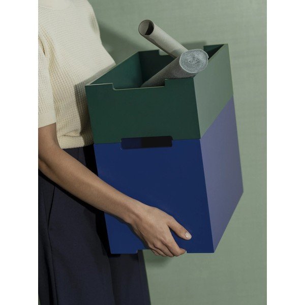 Modrý úložný box 25x39x27 cm Kasane L – Blomus-image-1