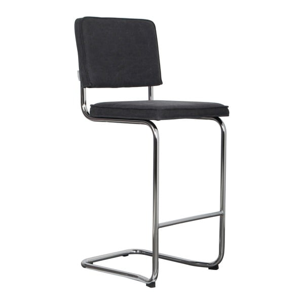 Antracitově šedá barová židle Zuiver Ridge Kink Vintage