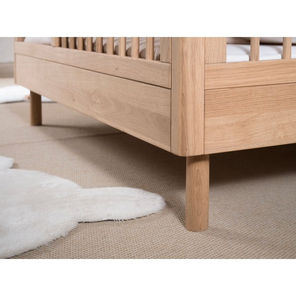 Postýlka z dubového dřeva v přírodní barvě 70x140 cm Forrest – Vipack-image-3