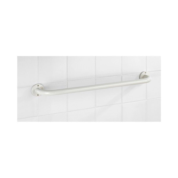 Bílé nástěnné držadlo do koupelny Wenko Basic, 60 cm-image-1