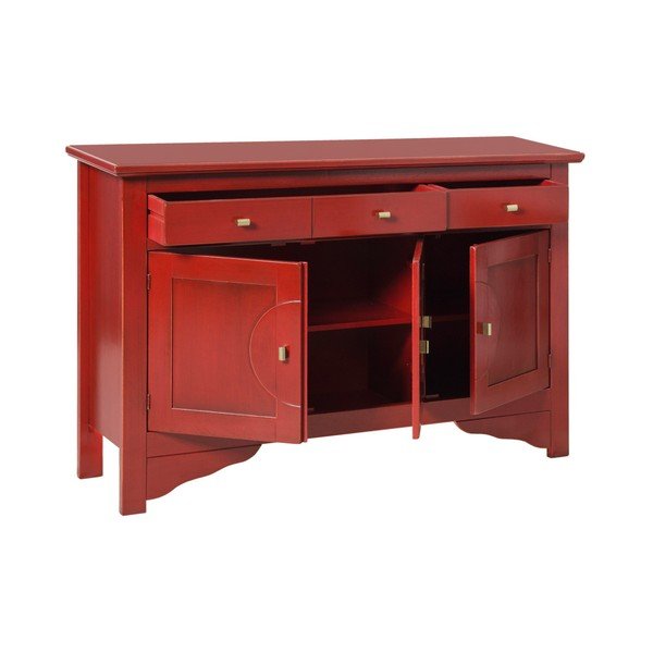 Červený příborník Evergreen House Credenza-image-1