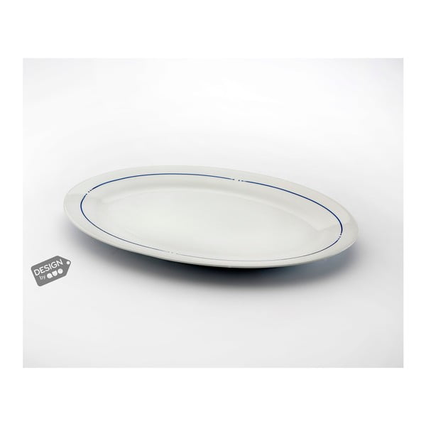 Porcelánový servírovací talíř s modrým pruhem Versa Mer