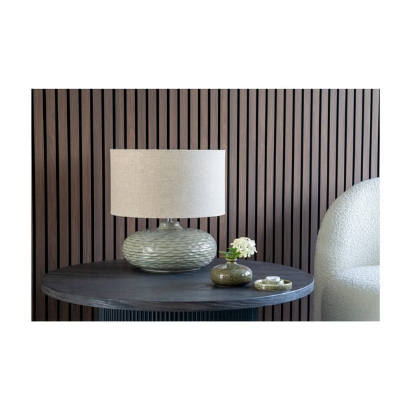 Khaki keramická stolní lampa s textilním stínidlem (výška 44 cm) Oldham – House Nordic-image-2