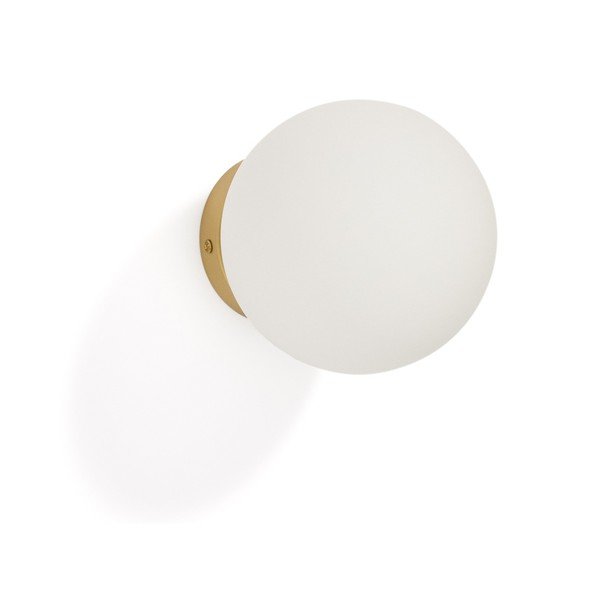 Bílé/ve zlaté barvě nástěnné svítidlo ø 15 cm Brisia – Kave Home