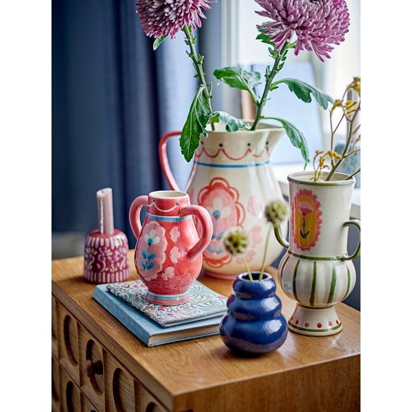 Béžová ručně malovaná váza z kameniny (výška 21 cm) Odina – Bloomingville-image-3