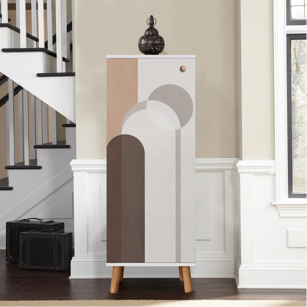 Bílá skříňka 50x135 cm Vegas – Kalune Design-image-4