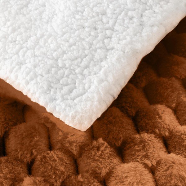 Světle hnědá deka z mikroplyše 220x240 cm Frosty – douceur d'intérieur-image-4
