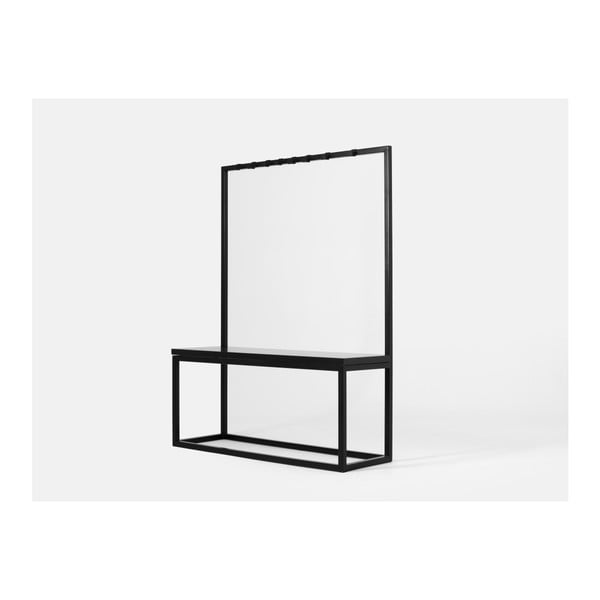 Černý věšák s černou lavicí CustomForm Next, šířka 120 cm-image-3