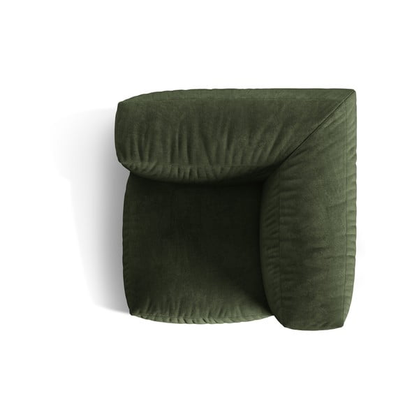 Zelený sametový modul pohovky (variabilní roh) Martina – Micadoni -image-3