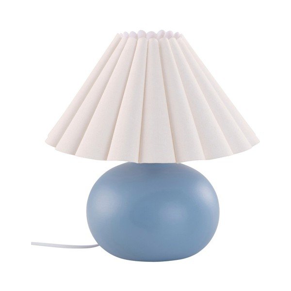 Bílá/modrá keramická stolní lampa (výška 34 cm) Crasso – Jotex